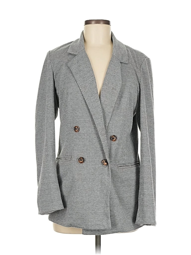 Pre-owned Hem & Thread Blazer Jacket In Gray