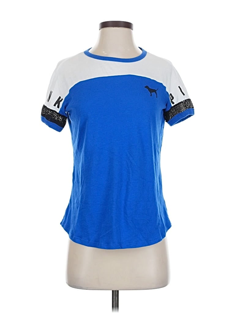 Pre-owned Victoria's Secret Pink Active T-shirt In Blue