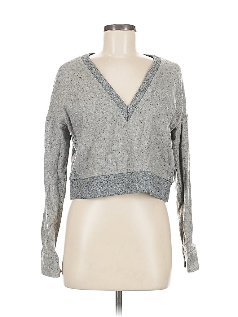 Pre-owned Derek Lam 10 Crosby Pullover Sweater In Gray