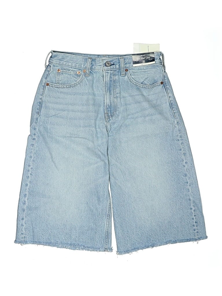 Pre-owned Abercrombie & Fitch Denim Shorts In Blue
