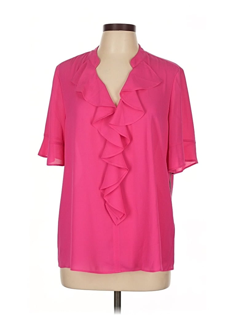 Pre-owned Karl Lagerfeld Short Sleeve Blouse In Pink