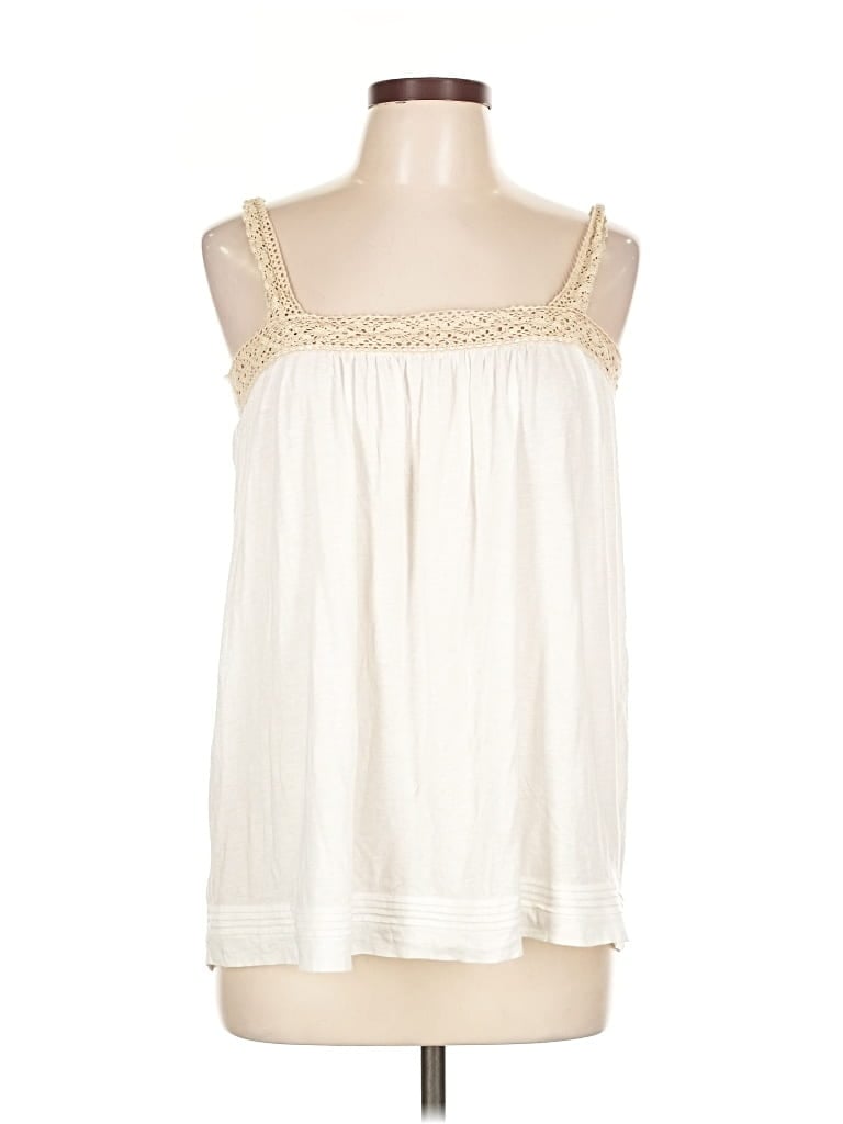 Pre-owned Banana Republic Tank Top Ivory Strapless Neckline Tops In White
