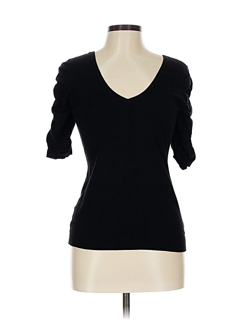 Pre-owned Express 3/4 Sleeve Top Black Sweetheart Neckline Tops