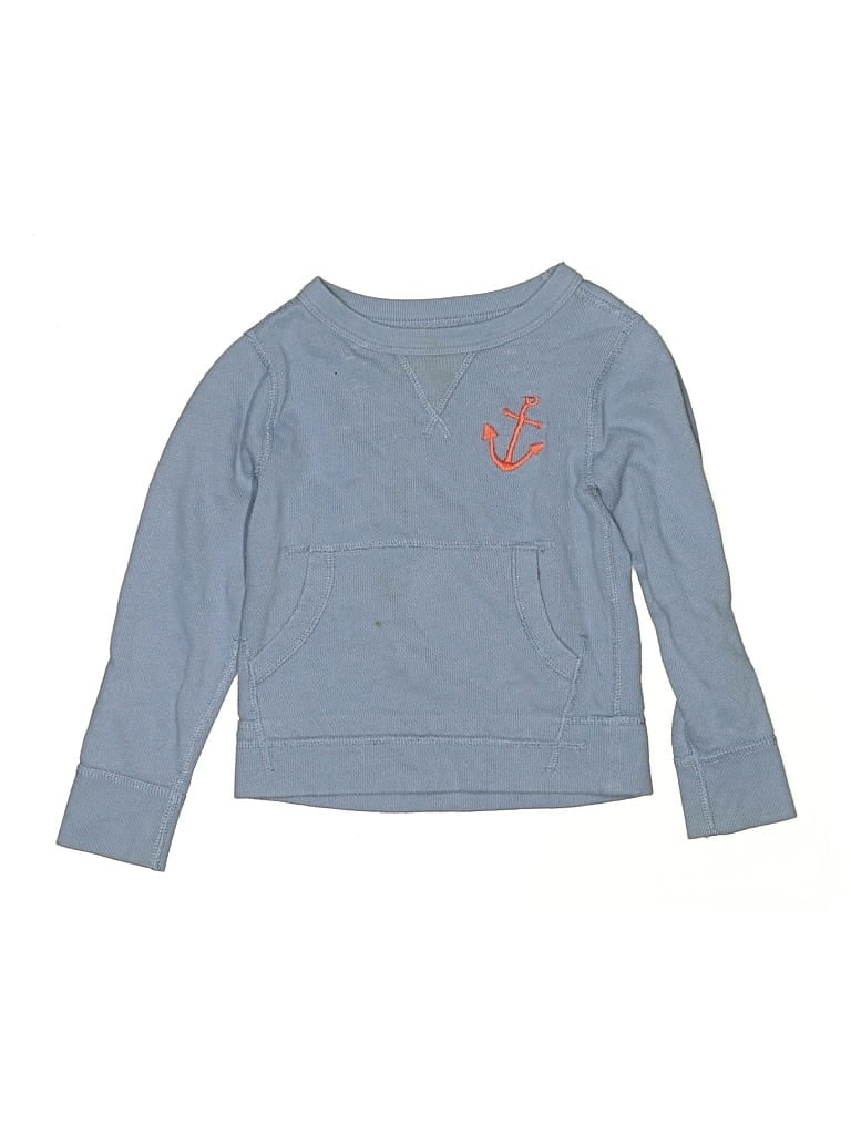Pre-owned Crewcuts Outlet Kids' Long Sleeve Henley Shirt In Blue