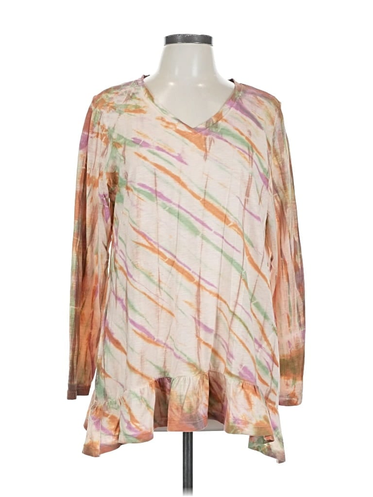 Pre-owned Logo By Lori Goldstein Long Sleeve T-shirt In White