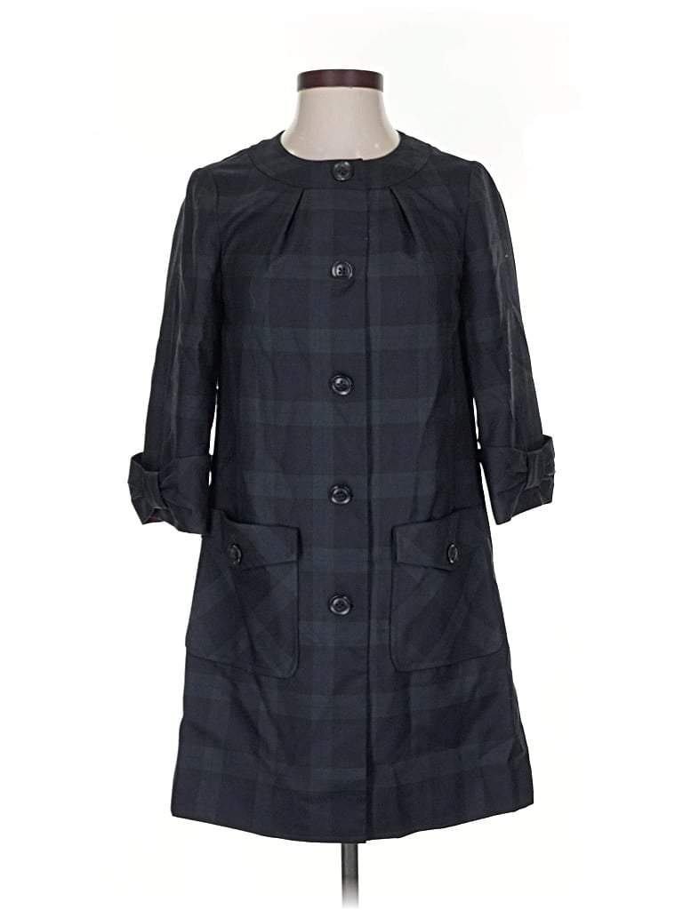 Pre-owned Banana Republic Factory Store Wool Coat In Blue