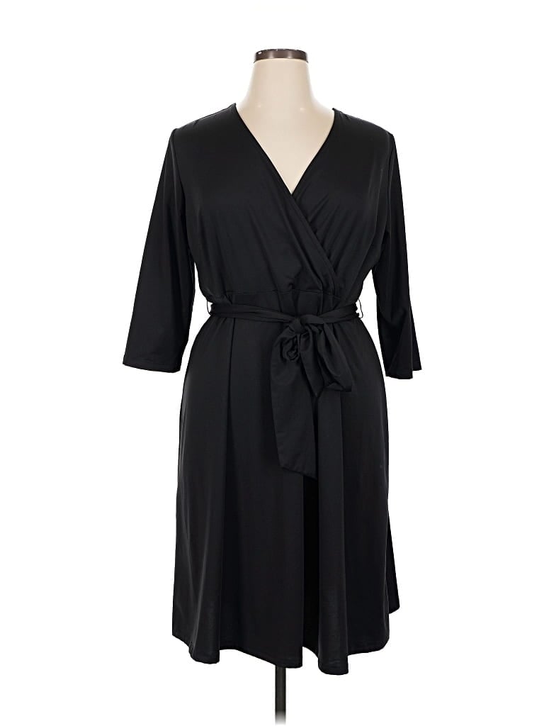 Pre-owned Inc International Concepts Casual Dress In Black