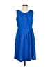 Ellen Tracy 100% Polyester Blue Casual Dress Size 8 (petite) - photo 1