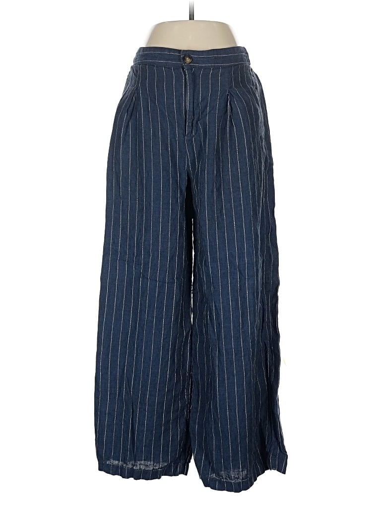 Pre-owned H By Halston Linen Pants In Blue