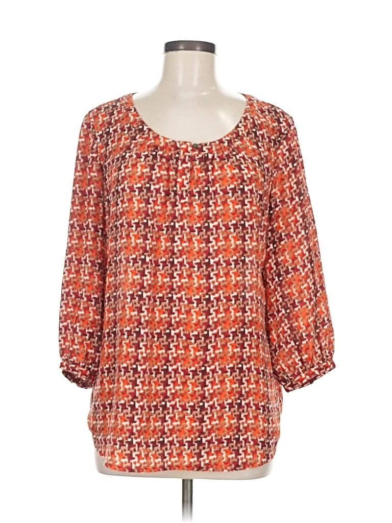 Pre-owned Banana Republic 3/4 Sleeve Blouse In Orange