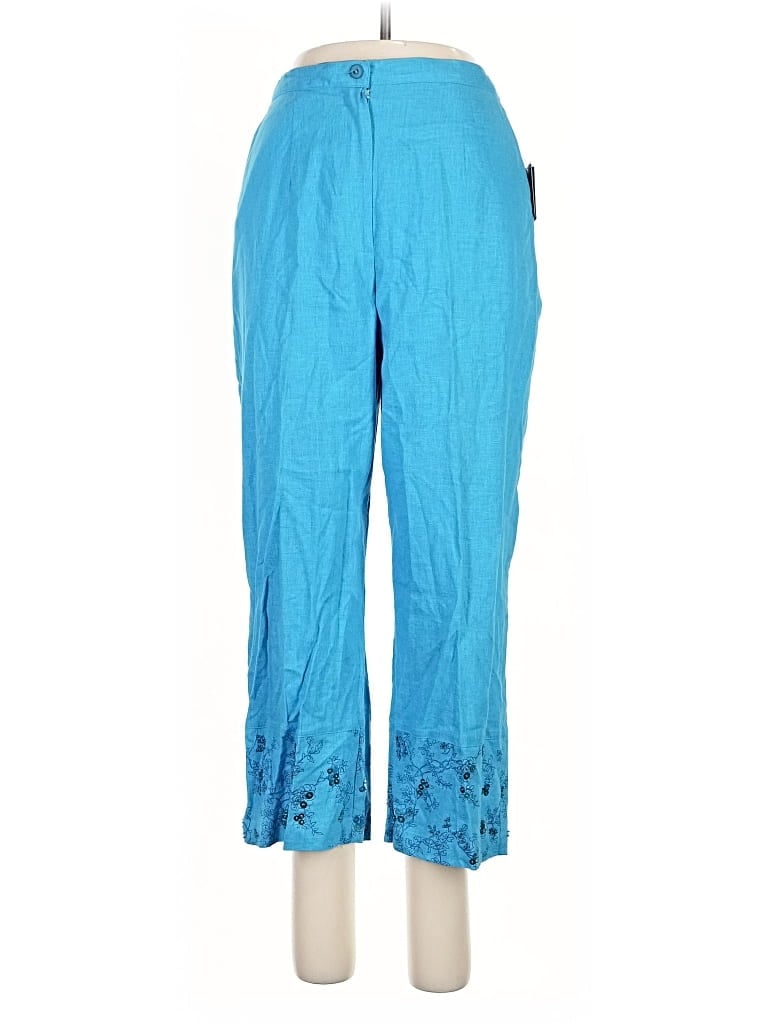 Pre-owned Sag Harbor Linen Pants In Blue