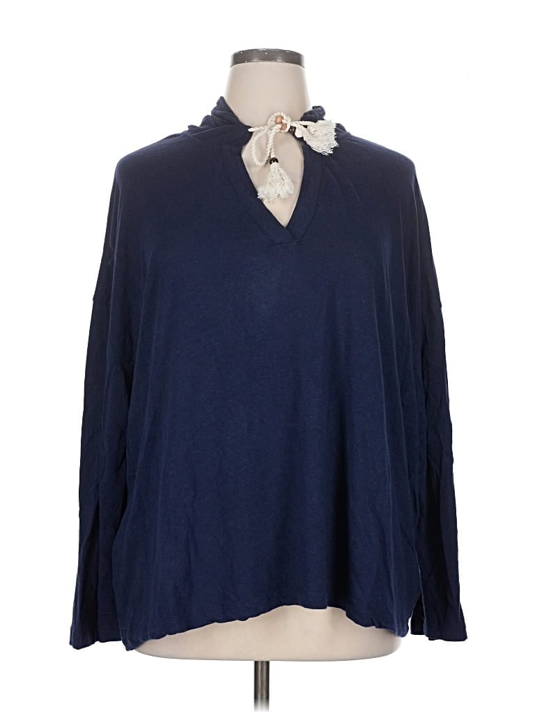 Pre-owned Sigrid Olsen Pullover Sweater In Blue