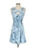 D.B.Y. Ltd 100% Polyester Print Blue Cocktail Dress Size 5 - 6 - photo 2