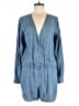 Ann Taylor LOFT 100% Lyocell Solid Blue Romper Size 8 - photo 1