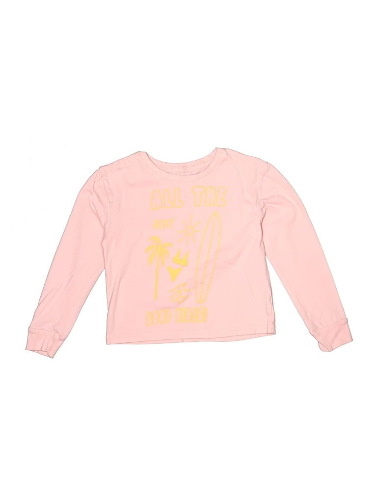 Pre-owned Roxy Kids' Long Sleeve T-shirt In Pink