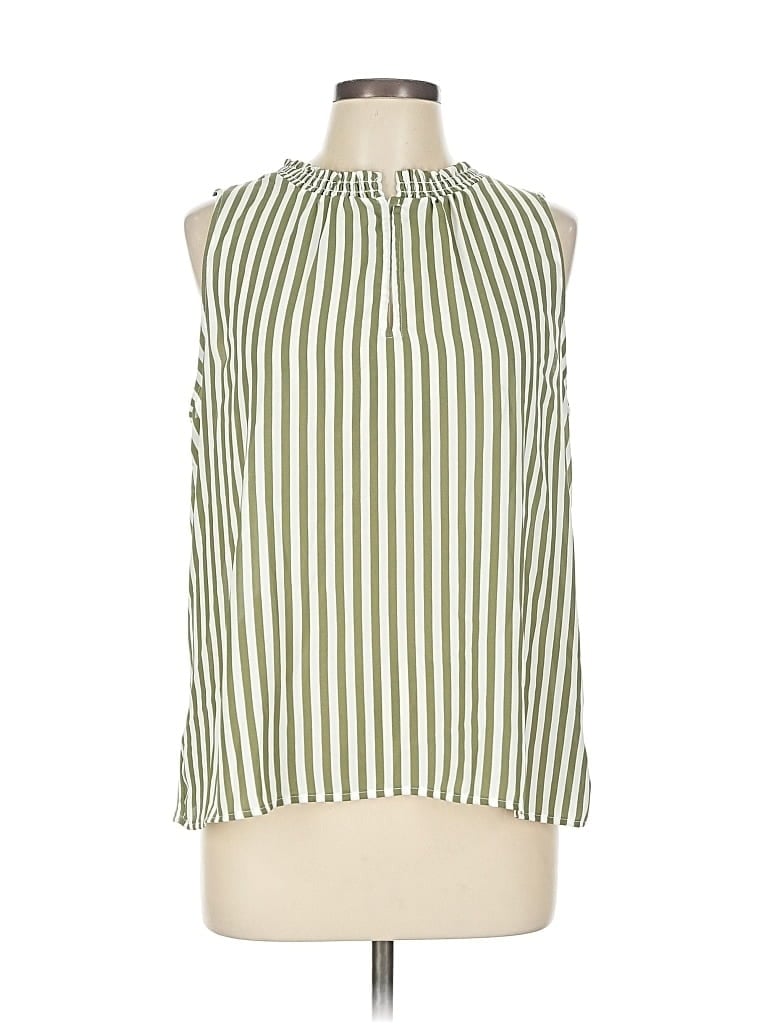 Pre-owned Ann Taylor Factory Sleeveless Blouse In Green