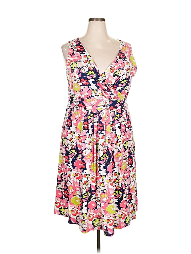 Pre-owned Lands' End Casual Dress In Pink