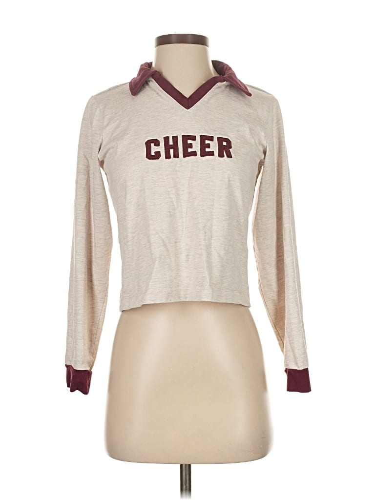 Pre-owned Cotton On Long Sleeve Polo Shirt In Burgundy