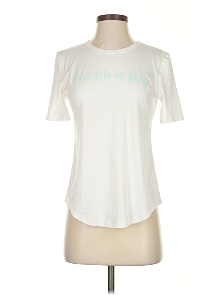 Pre-owned Zyia Active Short Sleeve T-shirt In White