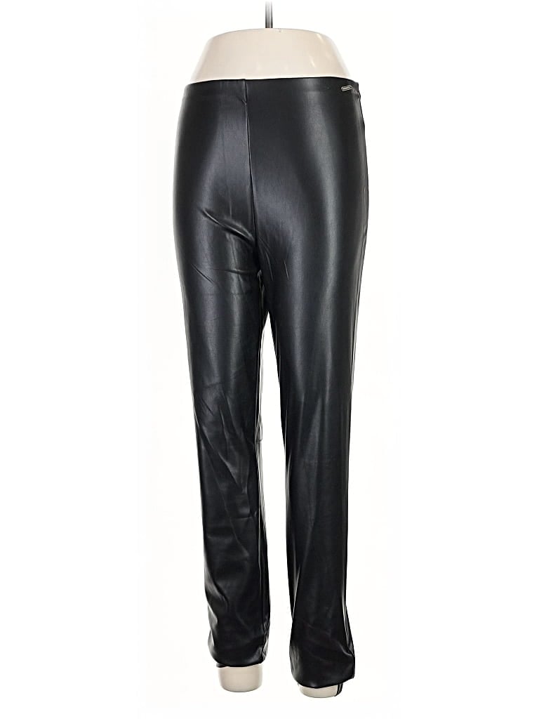 Pre-owned Fabletics Faux Leather Pants In Black