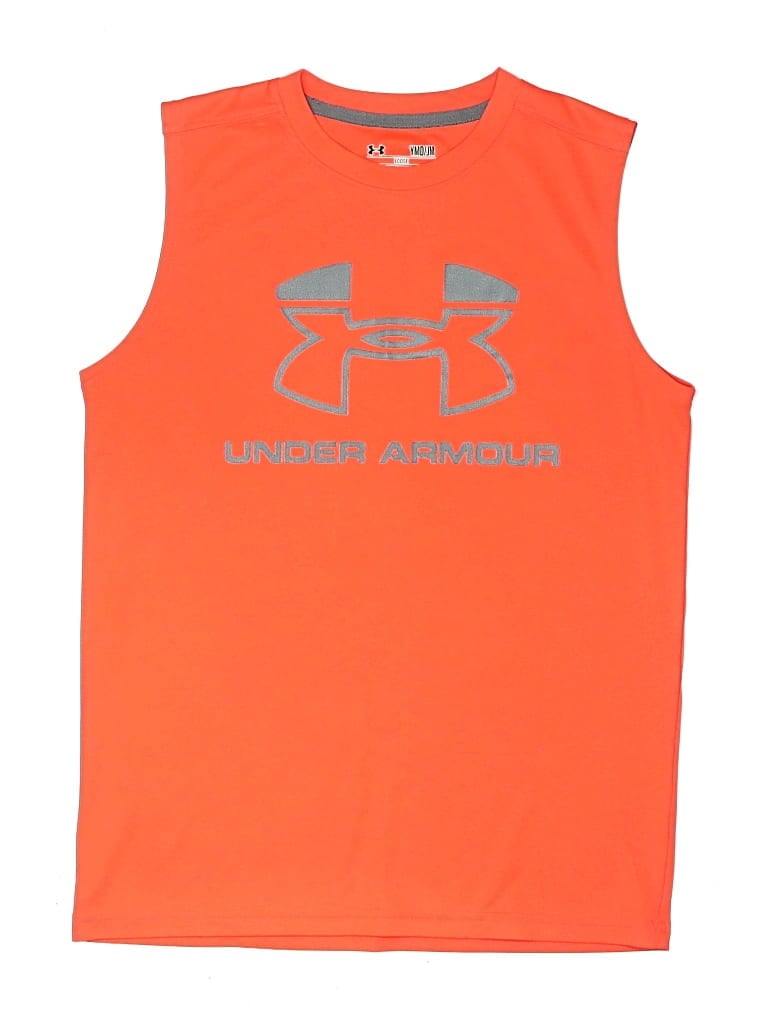 Pre-owned Under Armour Kids' Sleeveless T-shirt In Orange