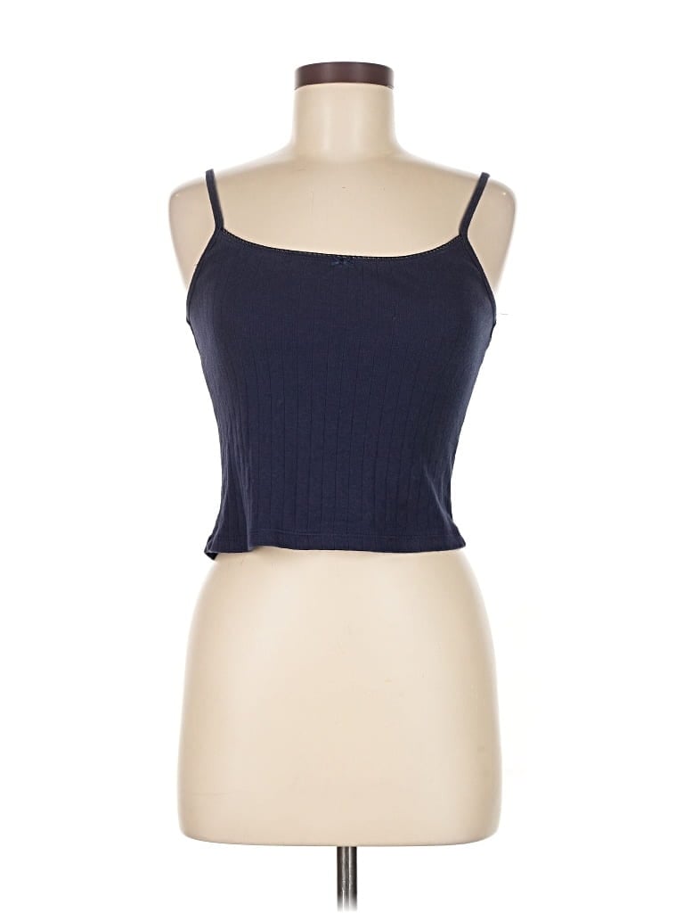 Pre-owned Just Polly Tank Top Blue Strapless Neckline Tops