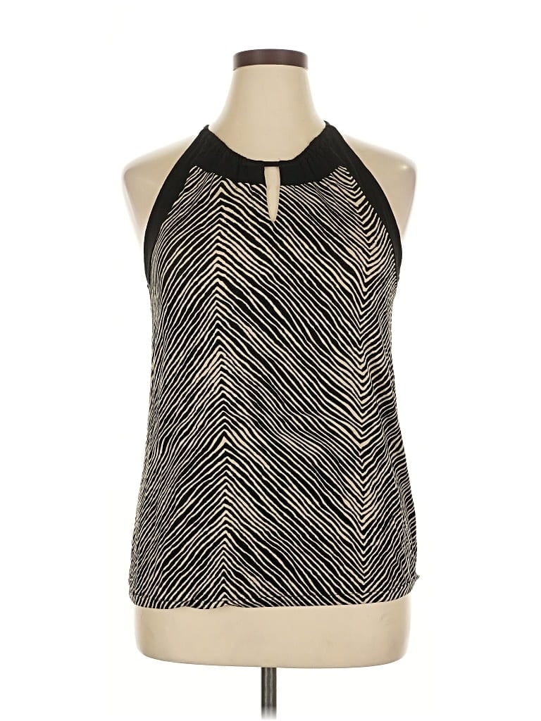 Pre-owned Ann Taylor Factory Sleeveless Blouse In Black