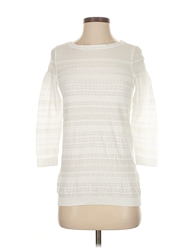 Pre-owned Banana Republic Factory Store Pullover Sweater In White