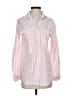 Stellah 100% Polyester Stripes Pink 3/4 Sleeve Blouse Size S - photo 1