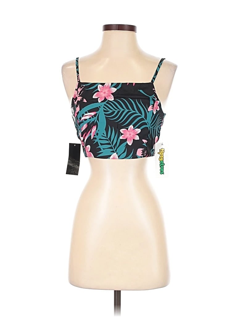 Tipsy Elves Sleeveless Blouse In Blue