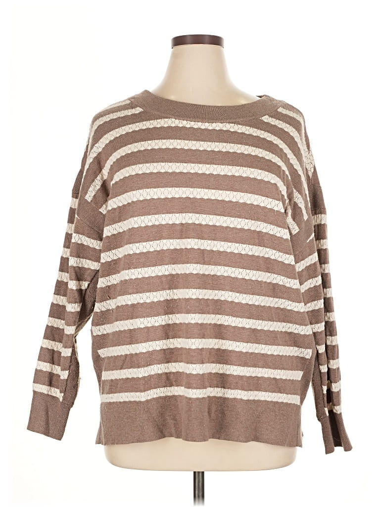 Pre-owned T Tahari Pullover Sweater In Brown