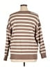 T Tahari Stripes Brown Pullover Sweater Size 1X - photo 2