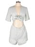 Thakoon Collective Solid Gray Blue Romper Size 10 - photo 1