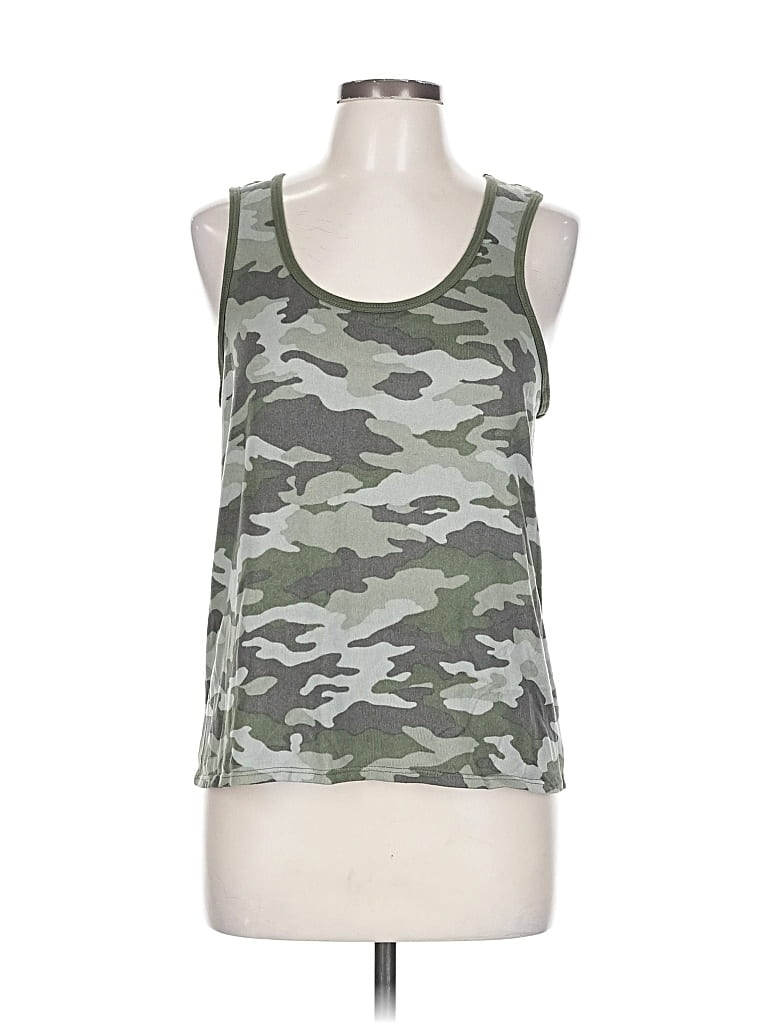 Pre-owned Lucky Brand Tank Top Green Halter Neckline Tops