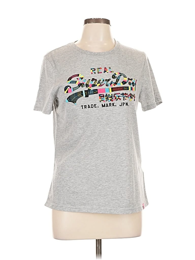 Pre-owned Superdry Short Sleeve T-shirt In Gray