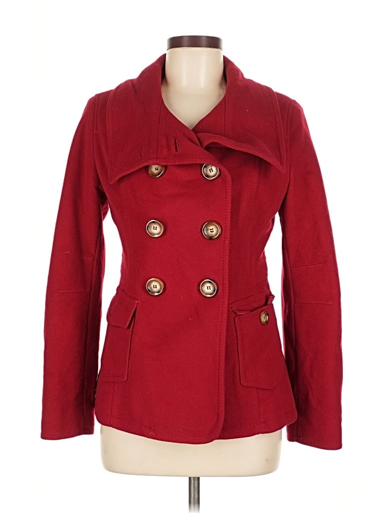 Pre-owned Michael Michael Kors Wool Coat In Red