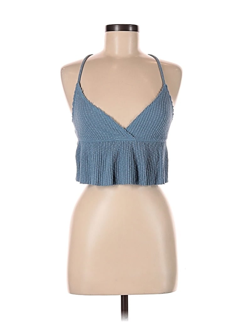 Pre-owned Urban Outfitters Sleeveless Top Blue Halter Neckline Tops