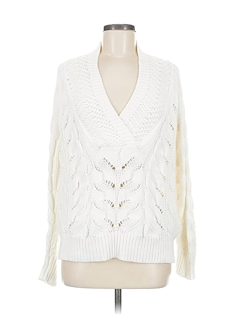 Pre-owned Reiss Pullover Sweater In White