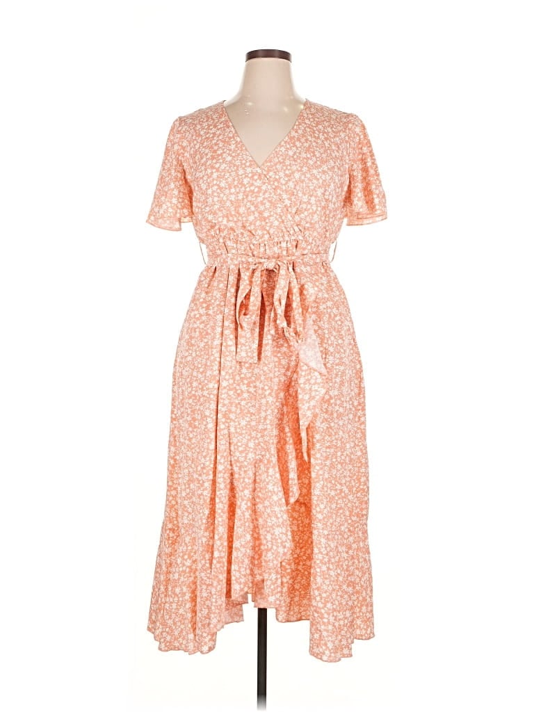 Pre-owned Shein Curve Casual Dress In Orange