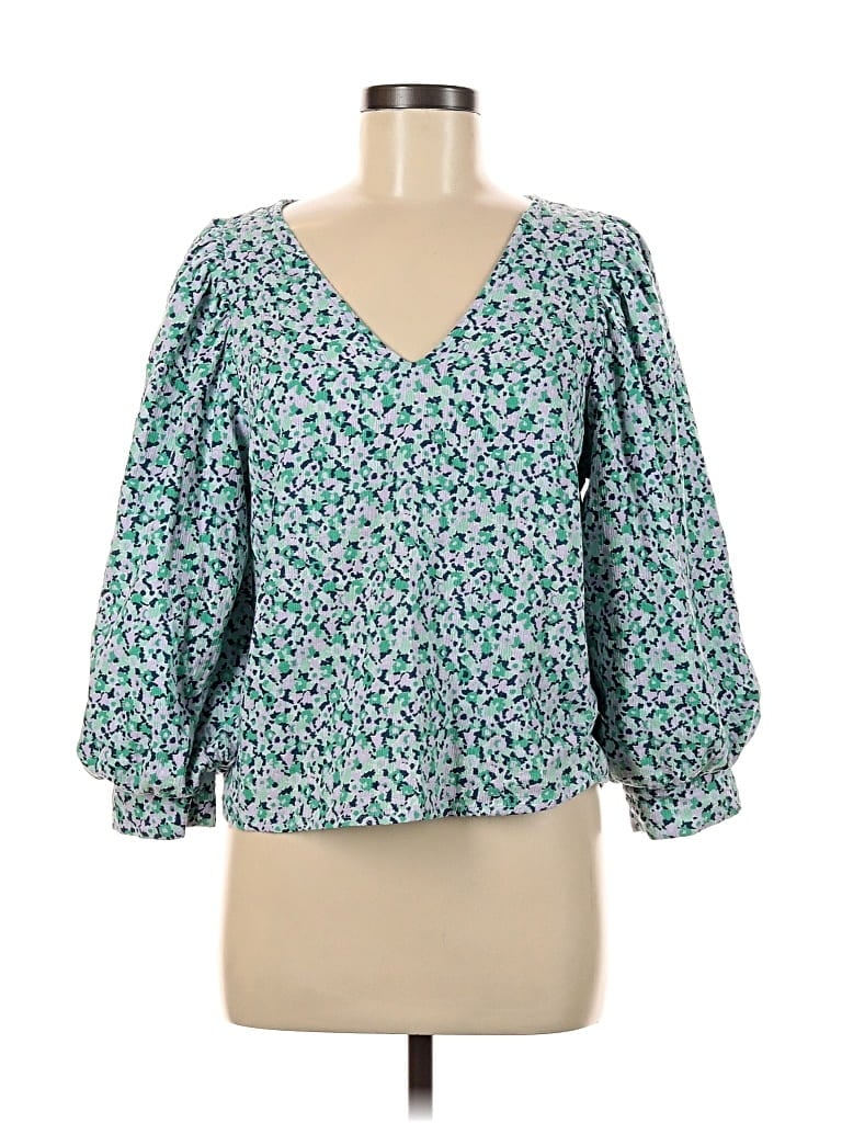 Pre-owned A New Day 3/4 Sleeve Blouse In Green