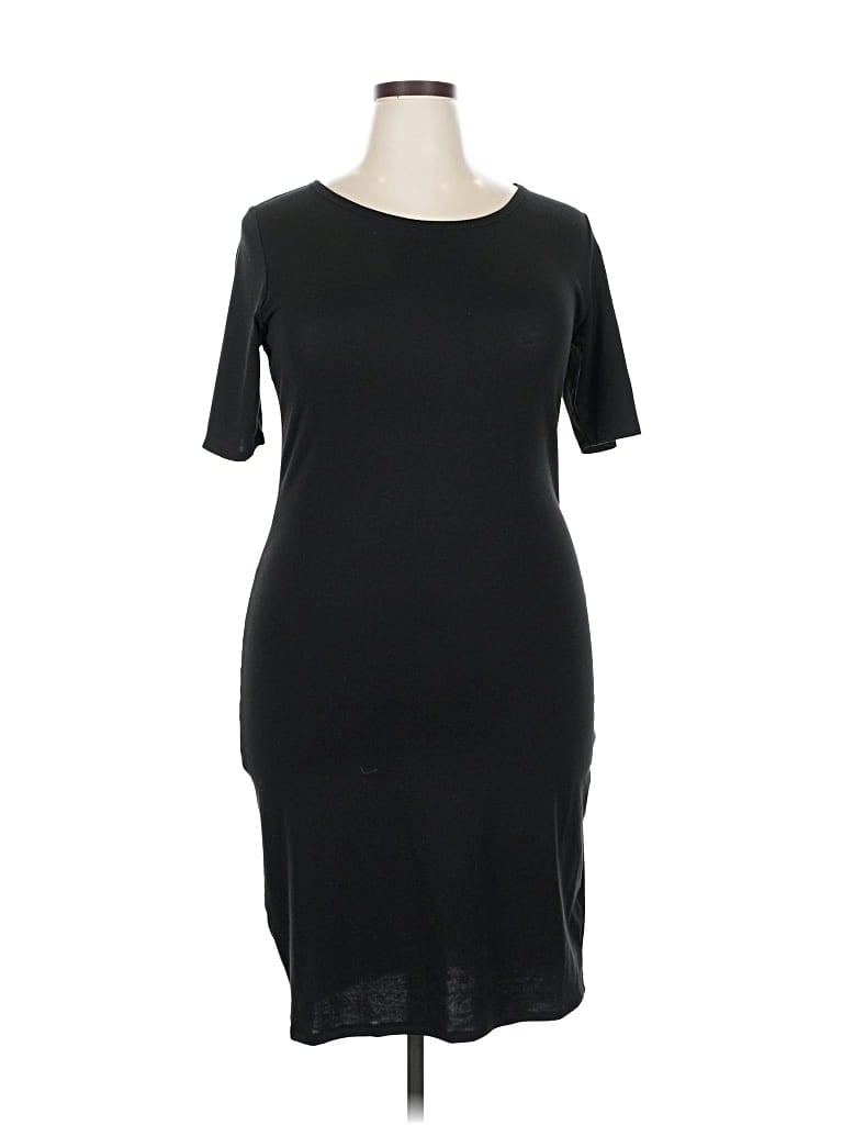 Pre-owned Lularoe Casual Dress In Black