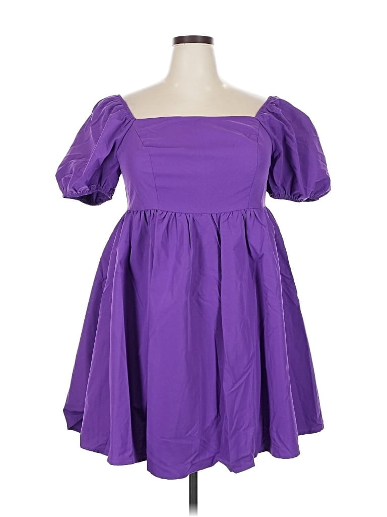 Shein Curve Cocktail Dress In Purple