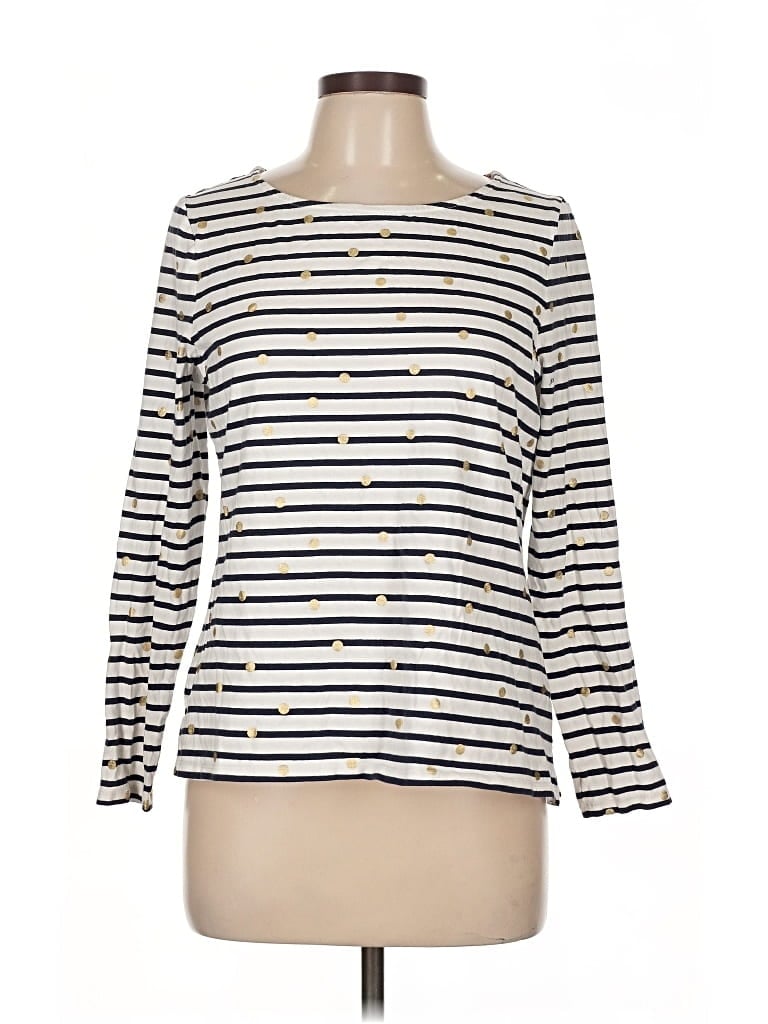 Pre-owned Boden Long Sleeve Henley Shirt In White