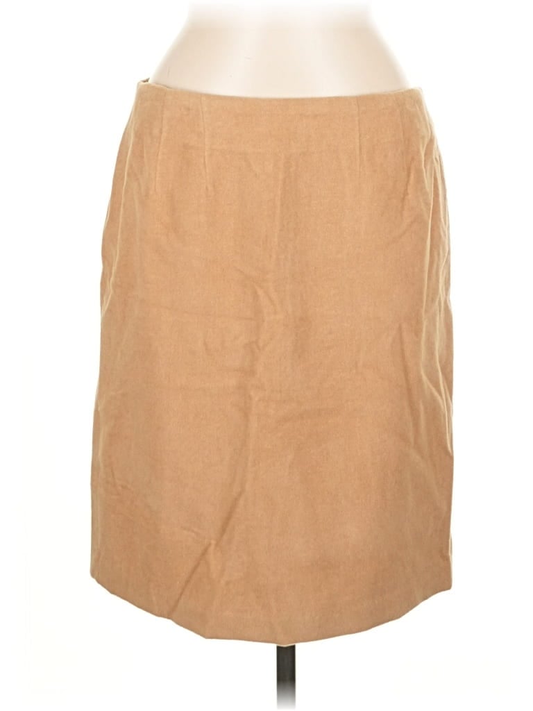 Pre-owned Unbranded Wool Skirt In Brown