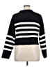 Pink Rose Stripes Black Pullover Sweater Size XL - photo 2