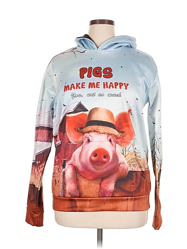 Pre-owned Unbranded Pullover Hoodie In Silver