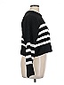 Pink Rose Stripes Black Pullover Sweater Size XL - photo 4