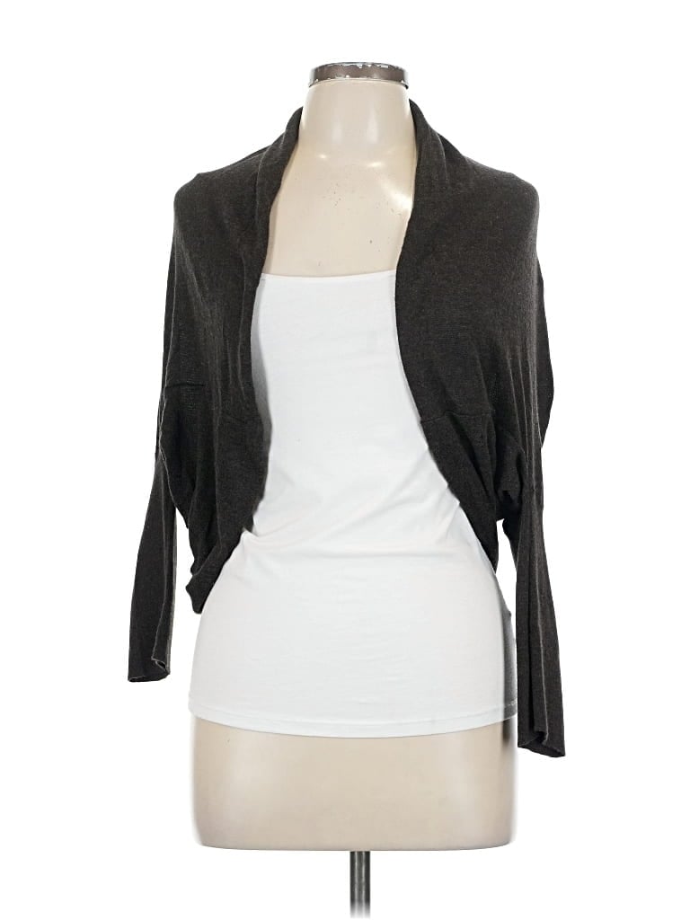 Pre-owned Moda International Cardigan Sweater In Gray