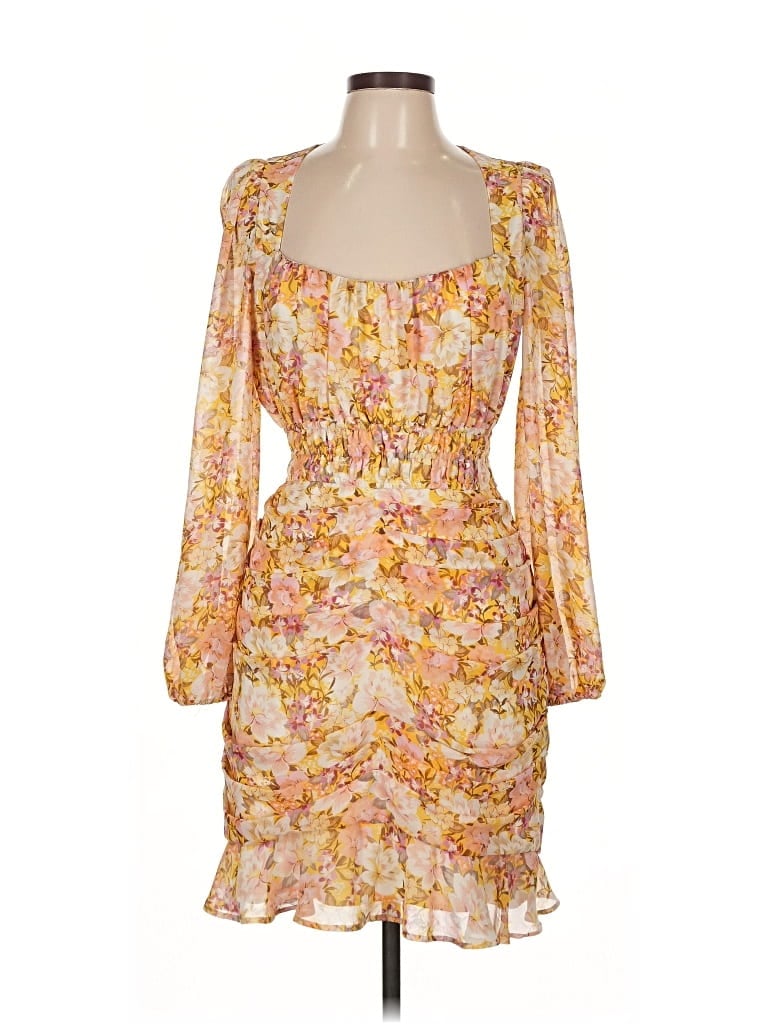 Pre-owned Astr Cocktail Dress In Yellow