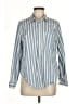 Torrid Stripes Blue Long Sleeve Button-Down Shirt Size Med Plus (00) - photo 1